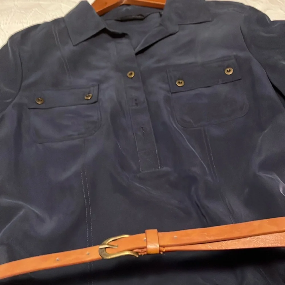 Navy shift dress by Investments in great condition size 10
